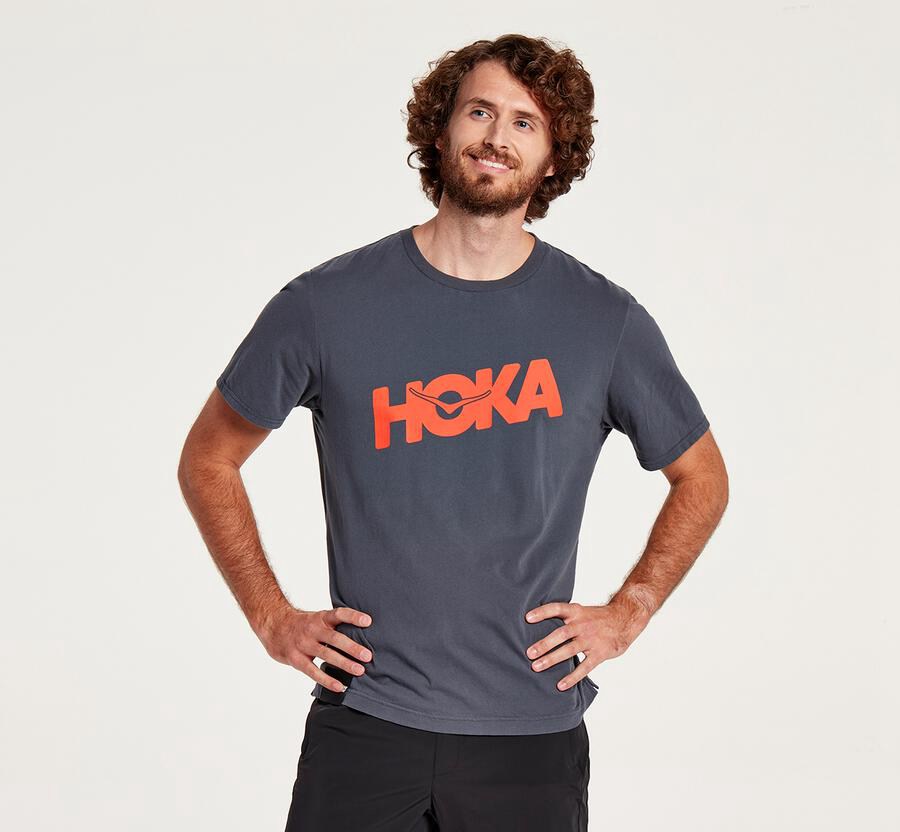 Hoka One One Košele Panske Modre - Brand - 79348-PSYK